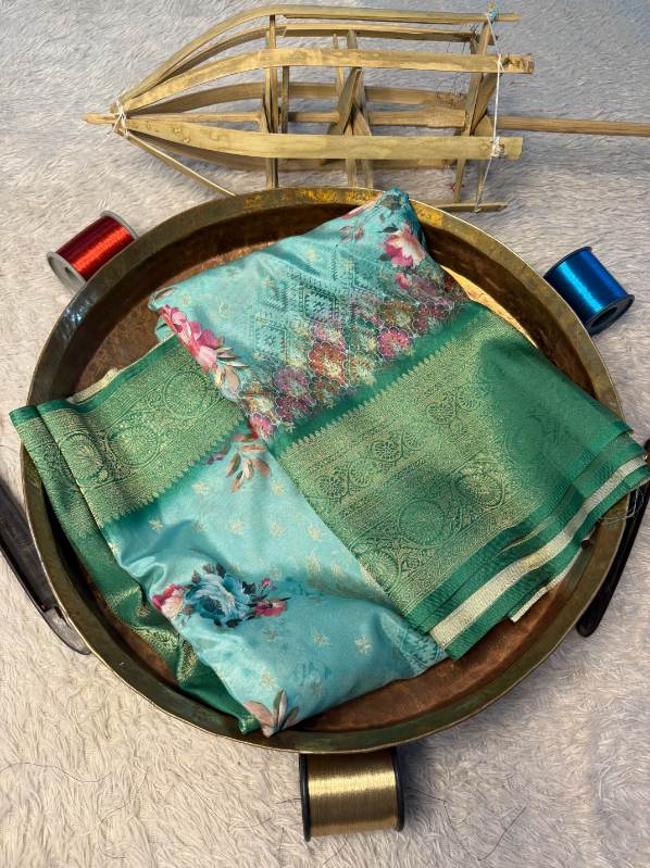 Eccentric zari weave Softsilk Banarasi Saree