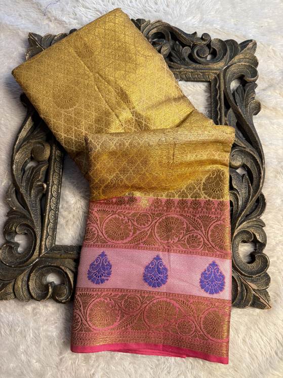 Eccentric zari weave Softsilk Banarasi Saree