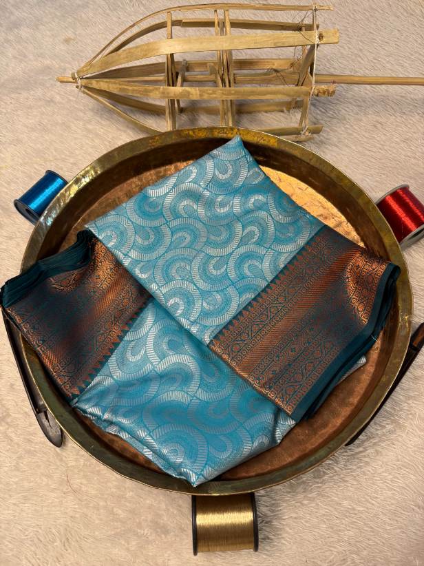 Eccentric zari weave Softsilk Banarasi Saree