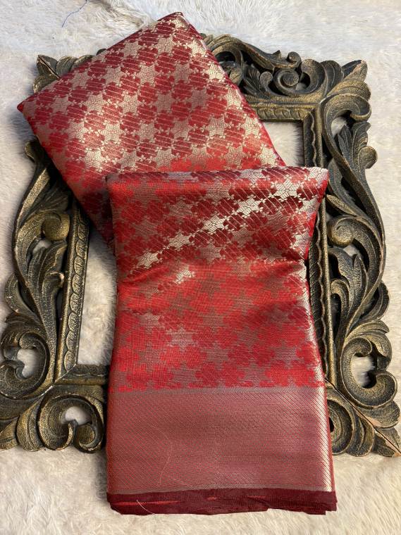 Premium Contemperory Weave Softsilk Banarasi Saree