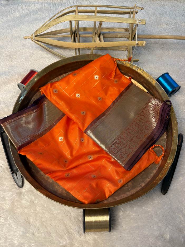 Eccentric zari weave Softsilk Banarasi Saree