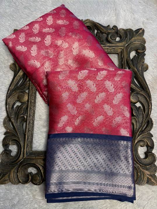 Premium Contemperory Weave Softsilk Banarasi Saree