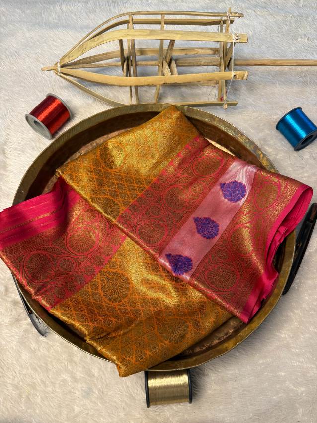 Premium Contemperory Weave Softsilk Banarasi Saree