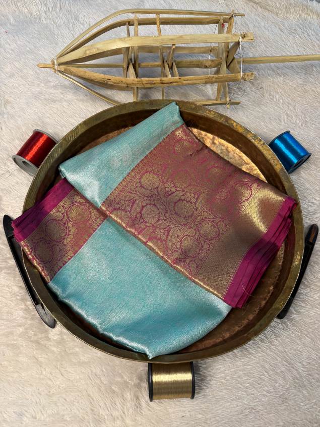 Eccentric zari weave Softsilk Banarasi Saree