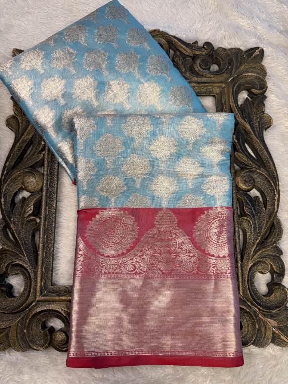 Eccentric zari weave Softsilk Banarasi Saree