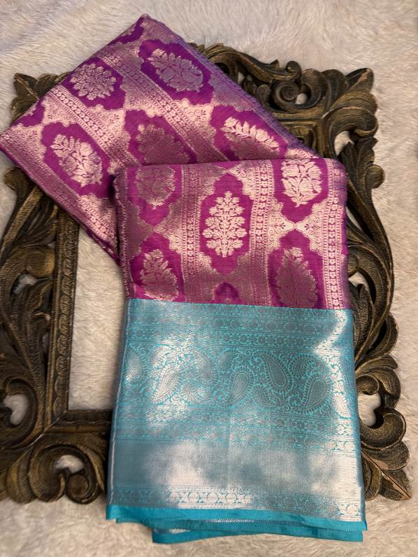 Eccentric zari weave Softsilk Banarasi Saree