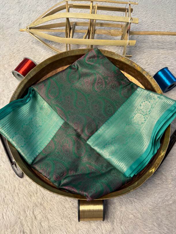 Eccentric zari weave Softsilk Banarasi Saree