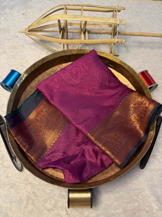 Eccentric zari weave Softsilk Banarasi Saree