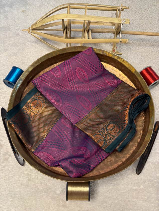 Eccentric zari weave Softsilk Banarasi Saree