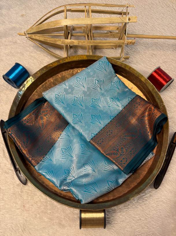 Eccentric zari weave Softsilk Banarasi Saree