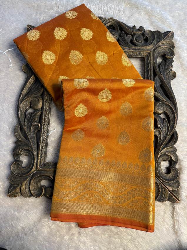 Eccentric zari weave Softsilk Banarasi Saree