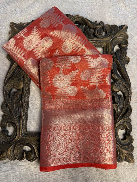 Premium Contemperory Weave Softsilk Banarasi Saree