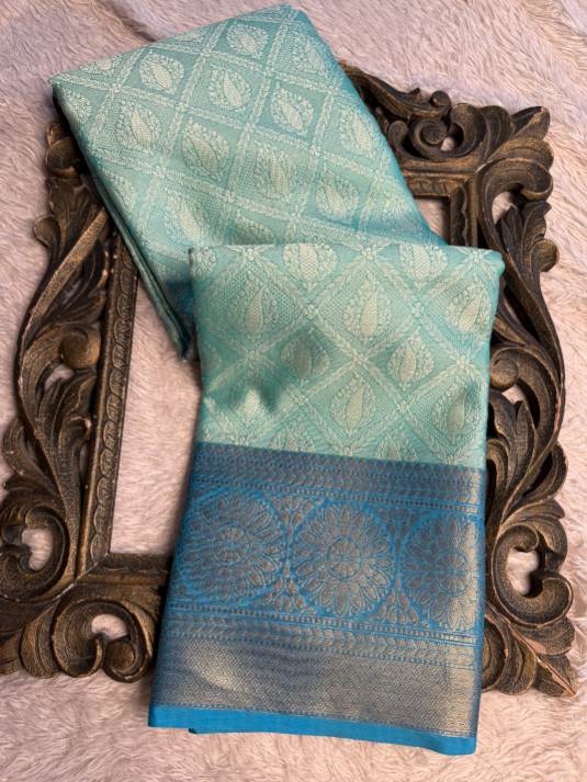 Eccentric zari weave Softsilk Banarasi Saree