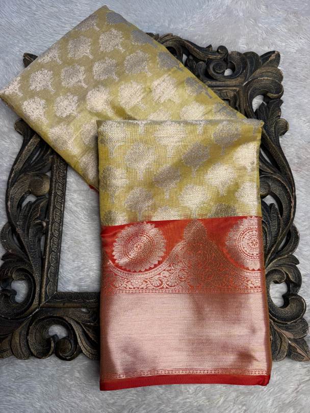Premium Contemperory Weave Softsilk Banarasi Saree