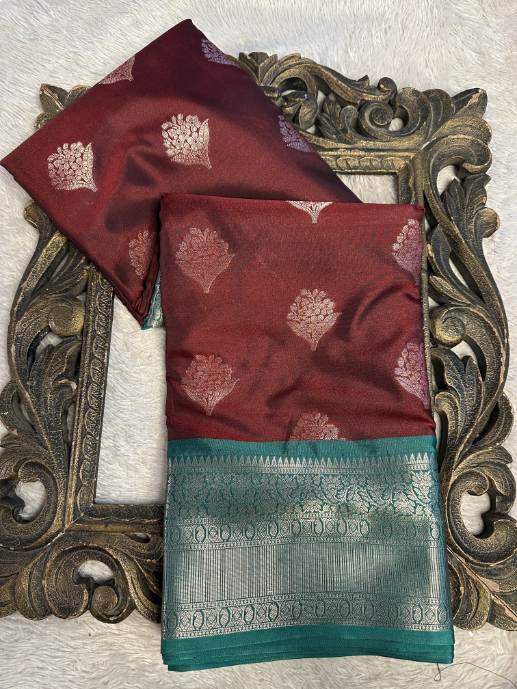 Eccentric zari weave Softsilk Banarasi Saree