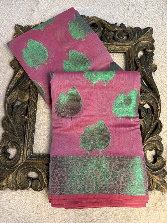 Eccentric zari weave Softsilk Banarasi Saree