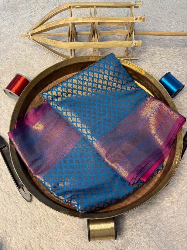 Eccentric zari weave Softsilk Banarasi Saree