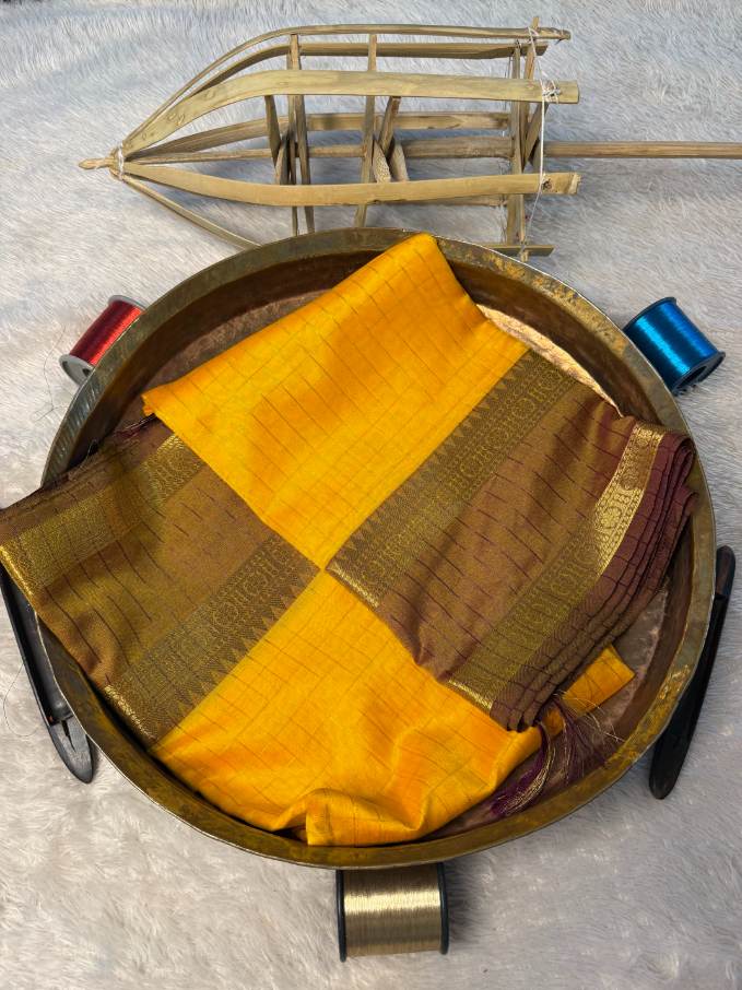 Eccentric zari weave Softsilk Banarasi Saree
