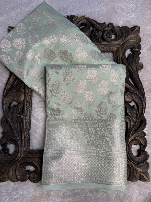 Eccentric zari weave Softsilk Banarasi Saree