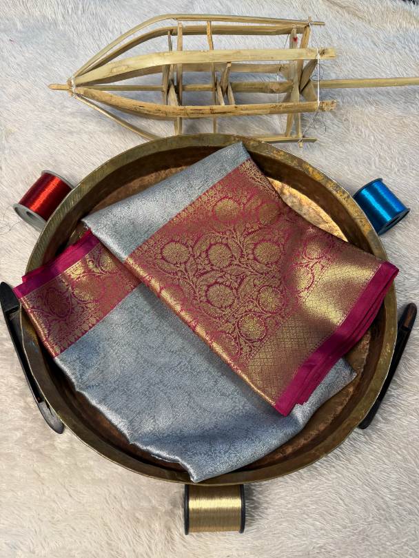 Eccentric zari weave Softsilk Banarasi Saree