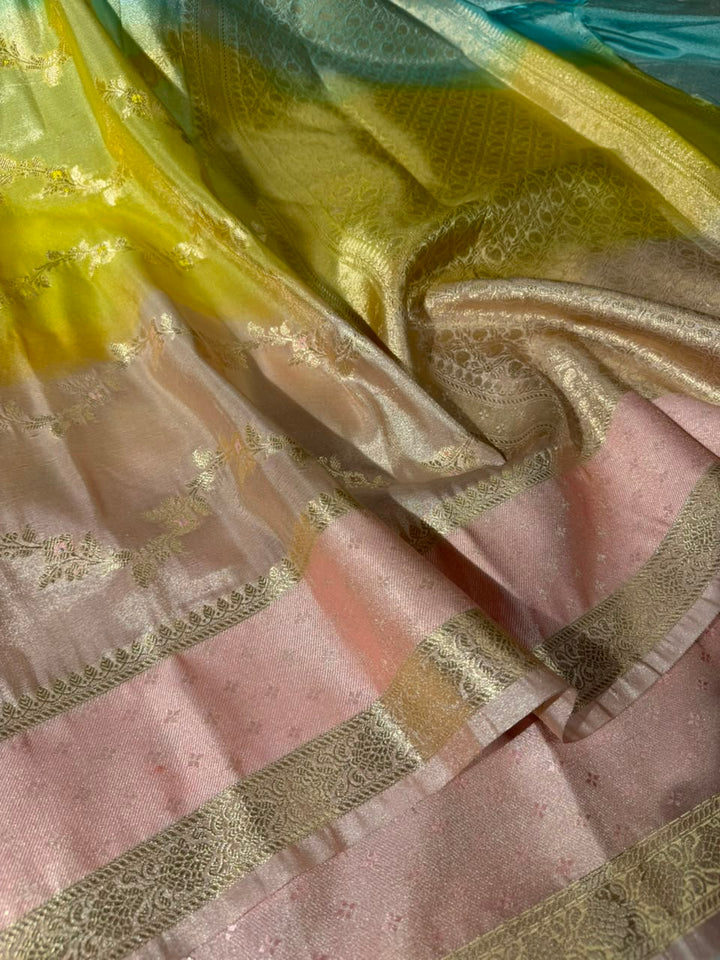 Pastel Ombré Extremely Soft Tissue Banarasi Saree