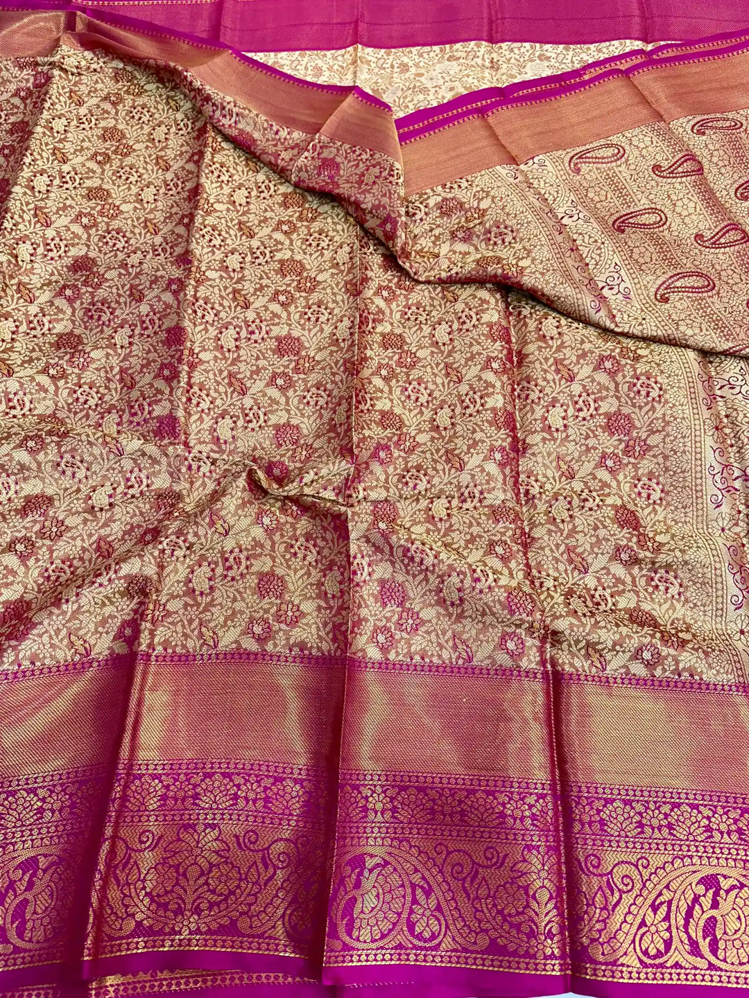 Golden Soft Kanjivaram Bridal Saree