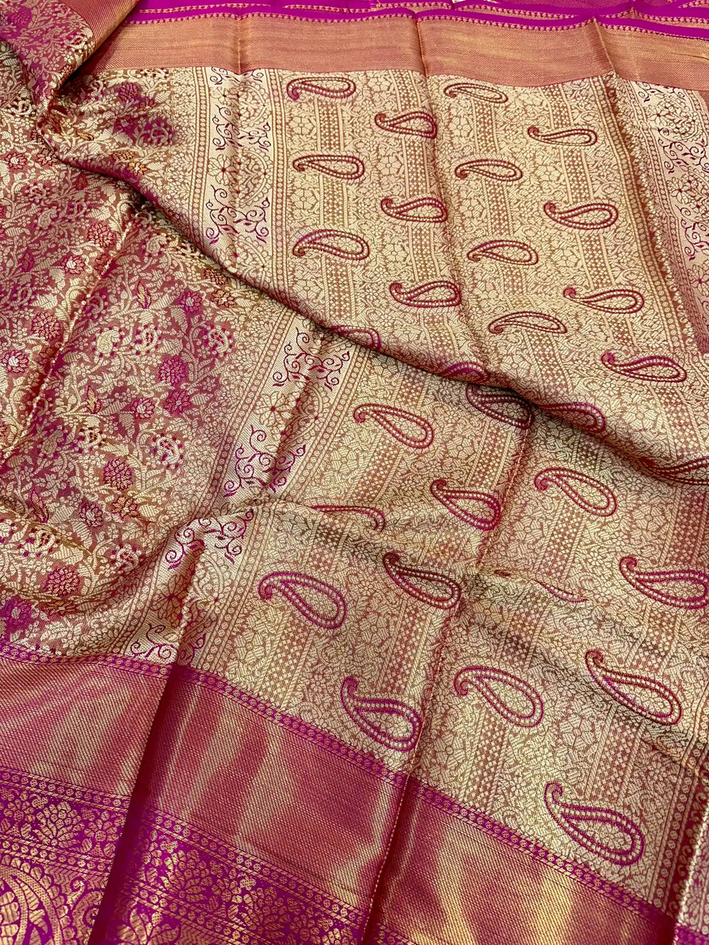 Golden Soft Kanjivaram Bridal Saree