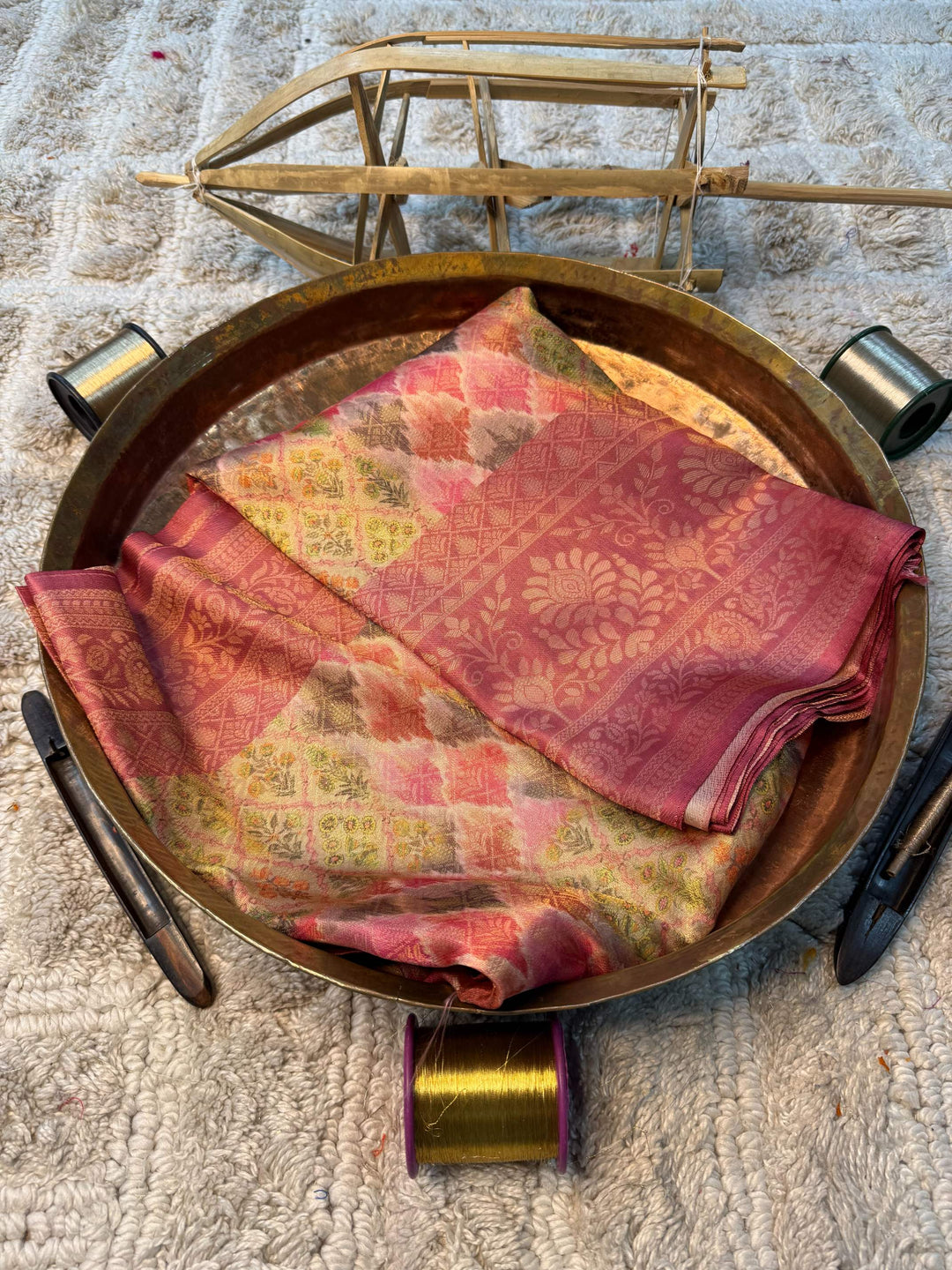 Soft Cotton Silk Rtique Zari Banarasi Saree