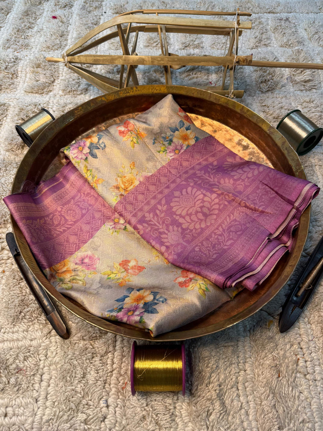 Soft Cotton Silk Rtique Zari Banarasi Saree