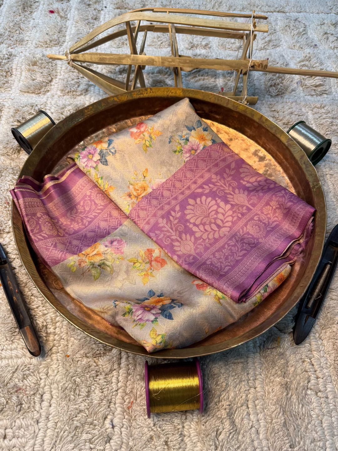 Soft Cotton Silk Rtique Zari Banarasi Saree