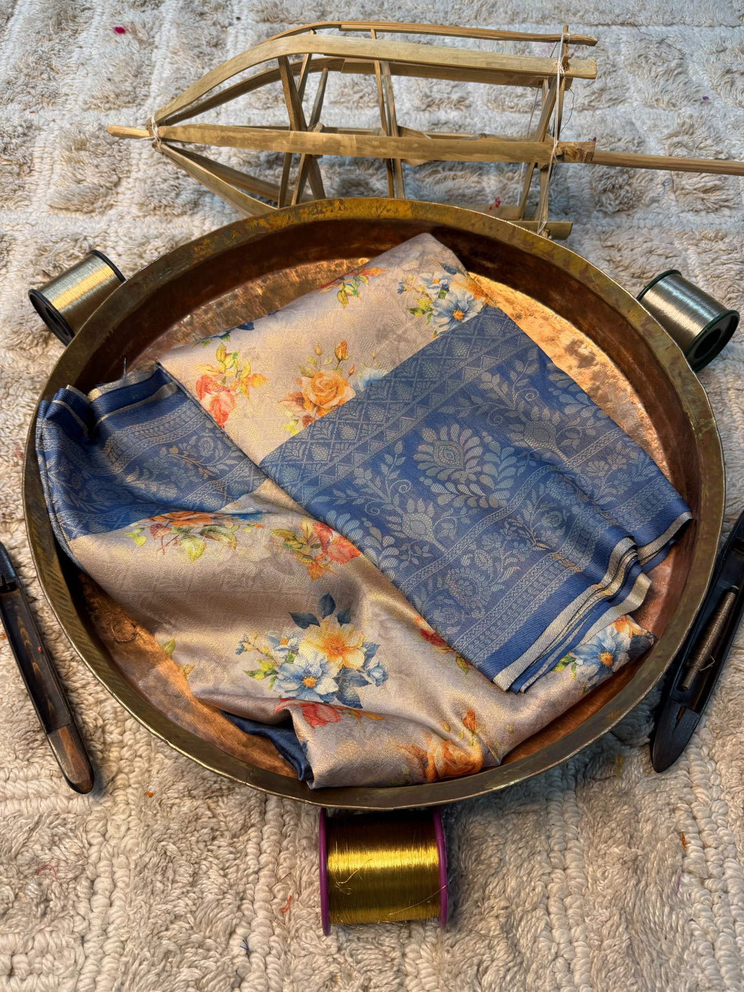 Soft Cotton Silk Rtique Zari Banarasi Saree
