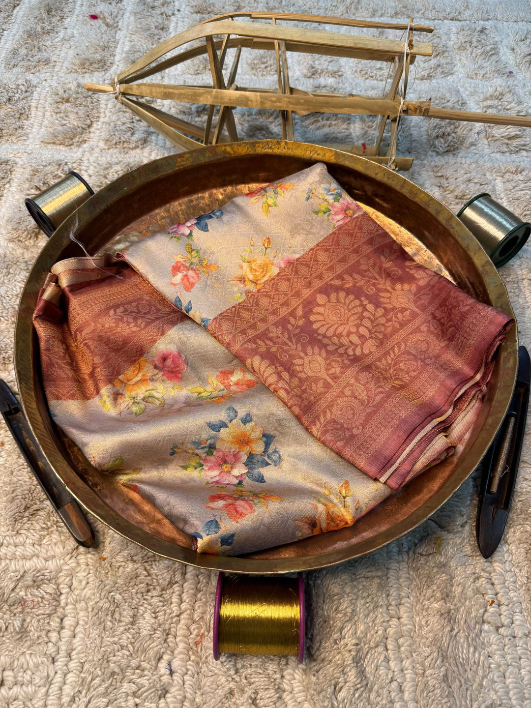 Eccentric zari weave Softsilk Banarasi Saree