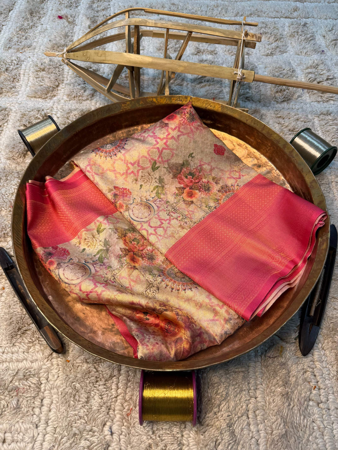Eccentric zari weave Softsilk Banarasi Saree