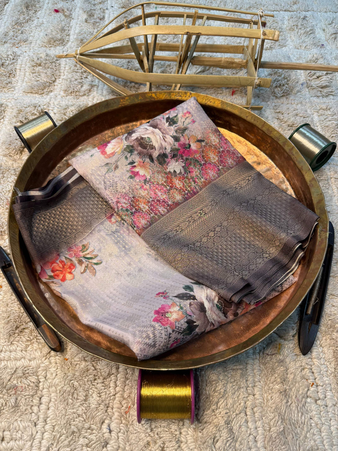 Eccentric zari weave Softsilk Banarasi Saree