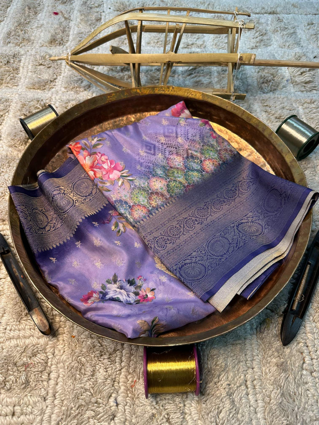 Eccentric zari weave Softsilk Banarasi Saree