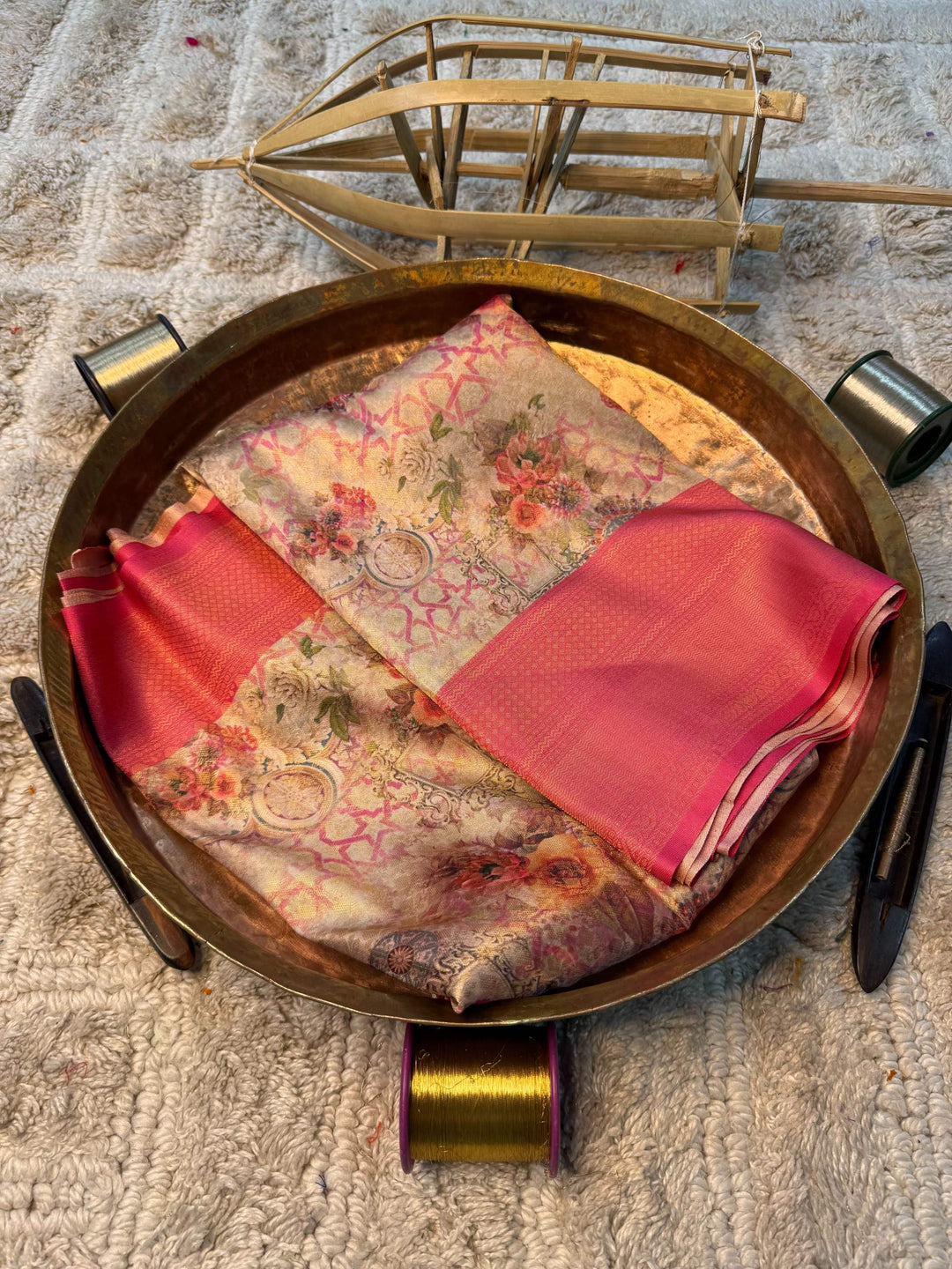 Eccentric zari weave Softsilk Banarasi Saree