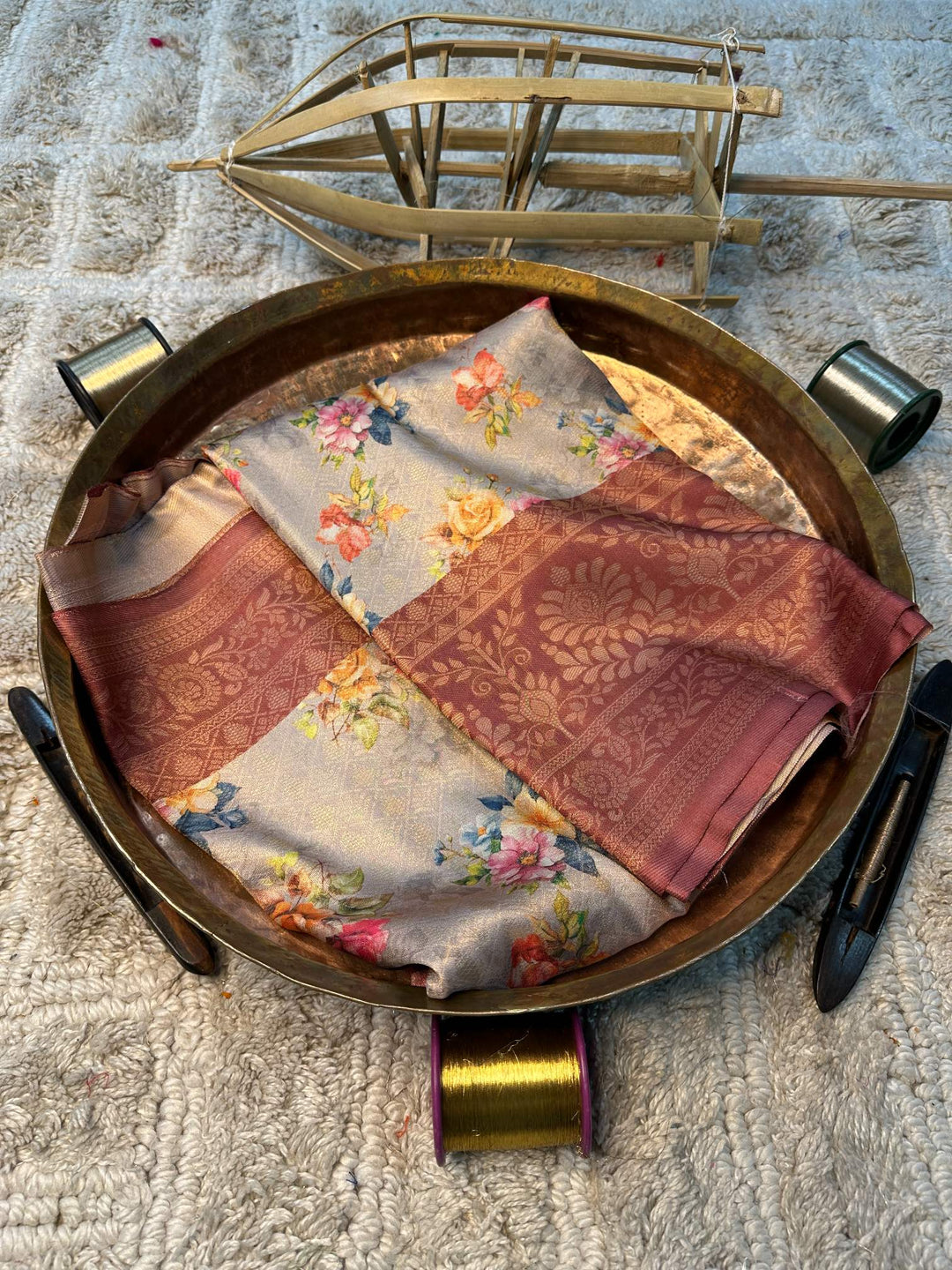 Soft Cotton Silk Rtique Zari Banarasi Saree