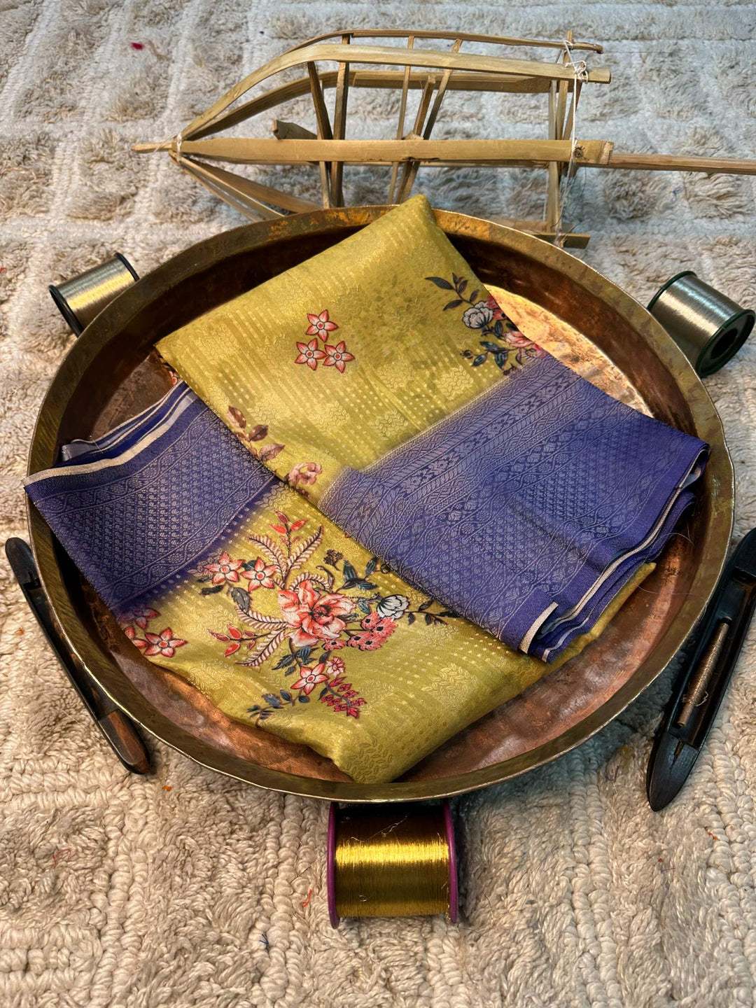Soft Cotton Silk Rtique Zari Banarasi Saree