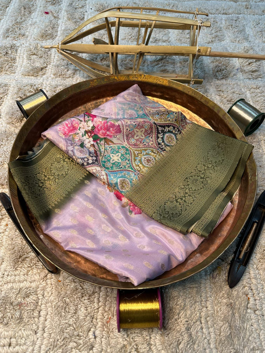 Soft Cotton Silk Rtique Zari Banarasi Saree
