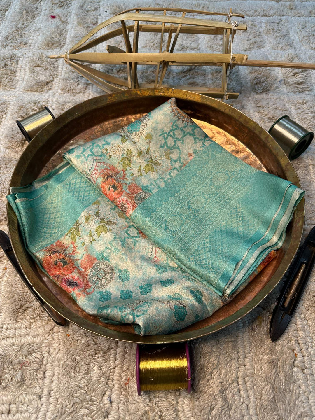 Soft Cotton Silk Rtique Zari Banarasi Saree