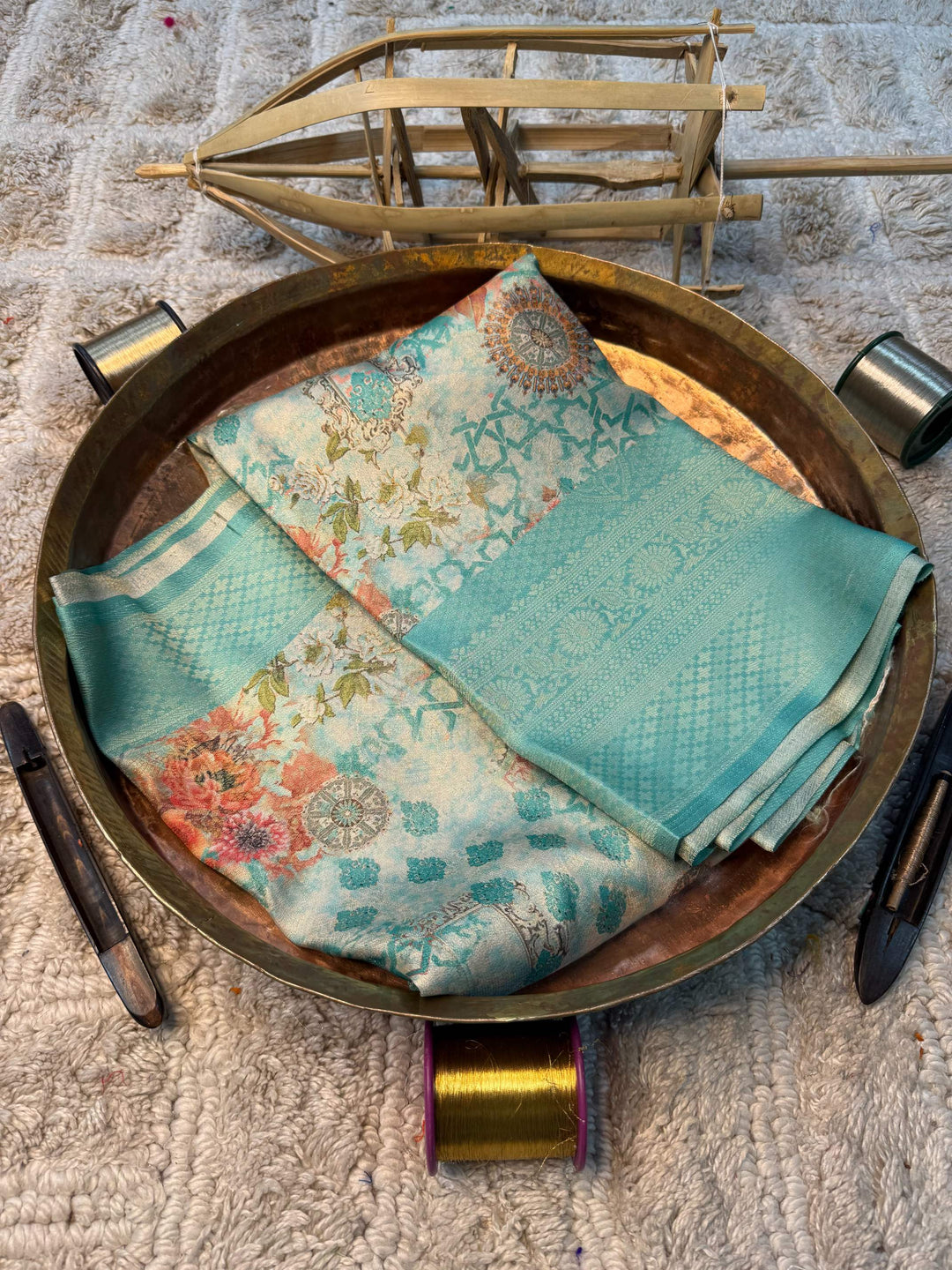 Soft Cotton Silk Rtique Zari Banarasi Saree