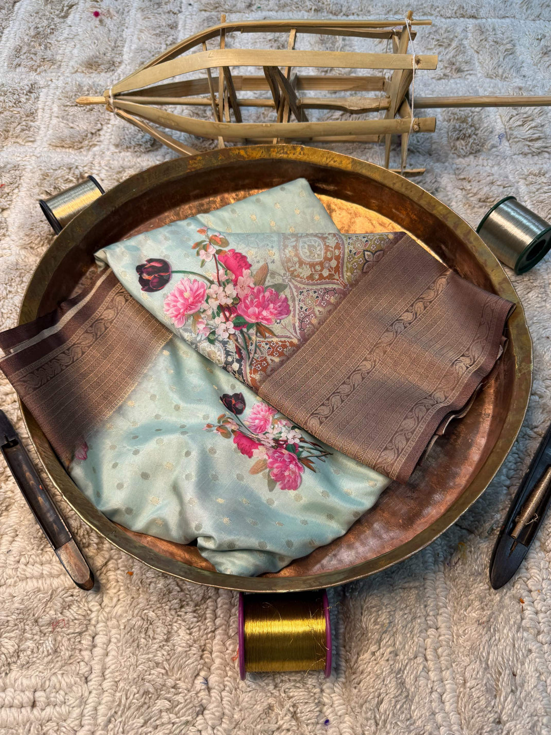 Soft Cotton Silk Rtique Zari Banarasi Saree
