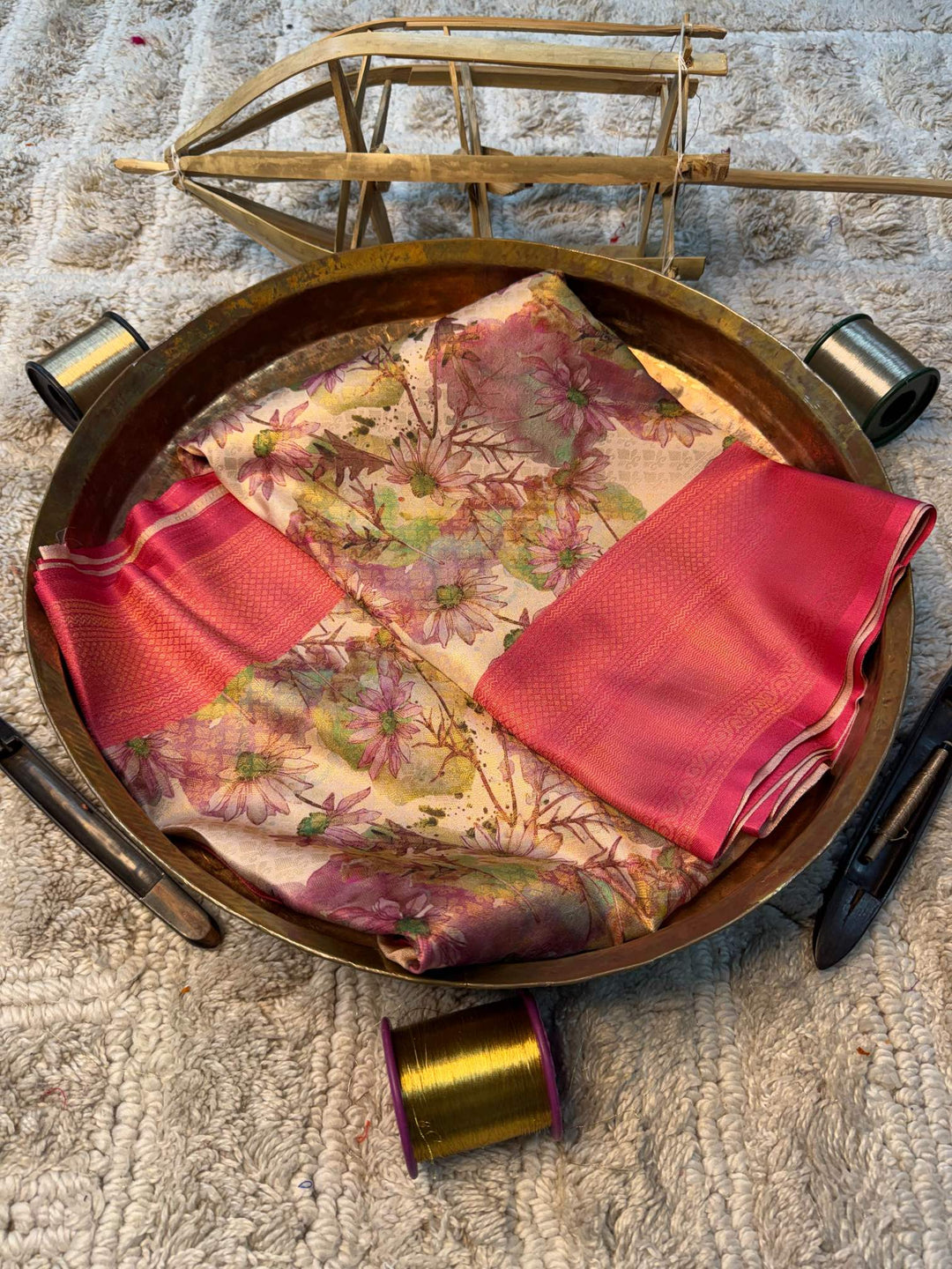Eccentric zari weave Softsilk Banarasi Saree