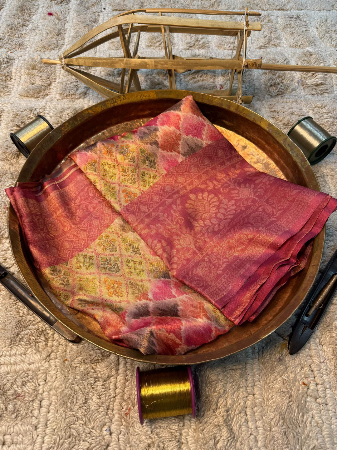 Eccentric zari weave Softsilk Banarasi Saree