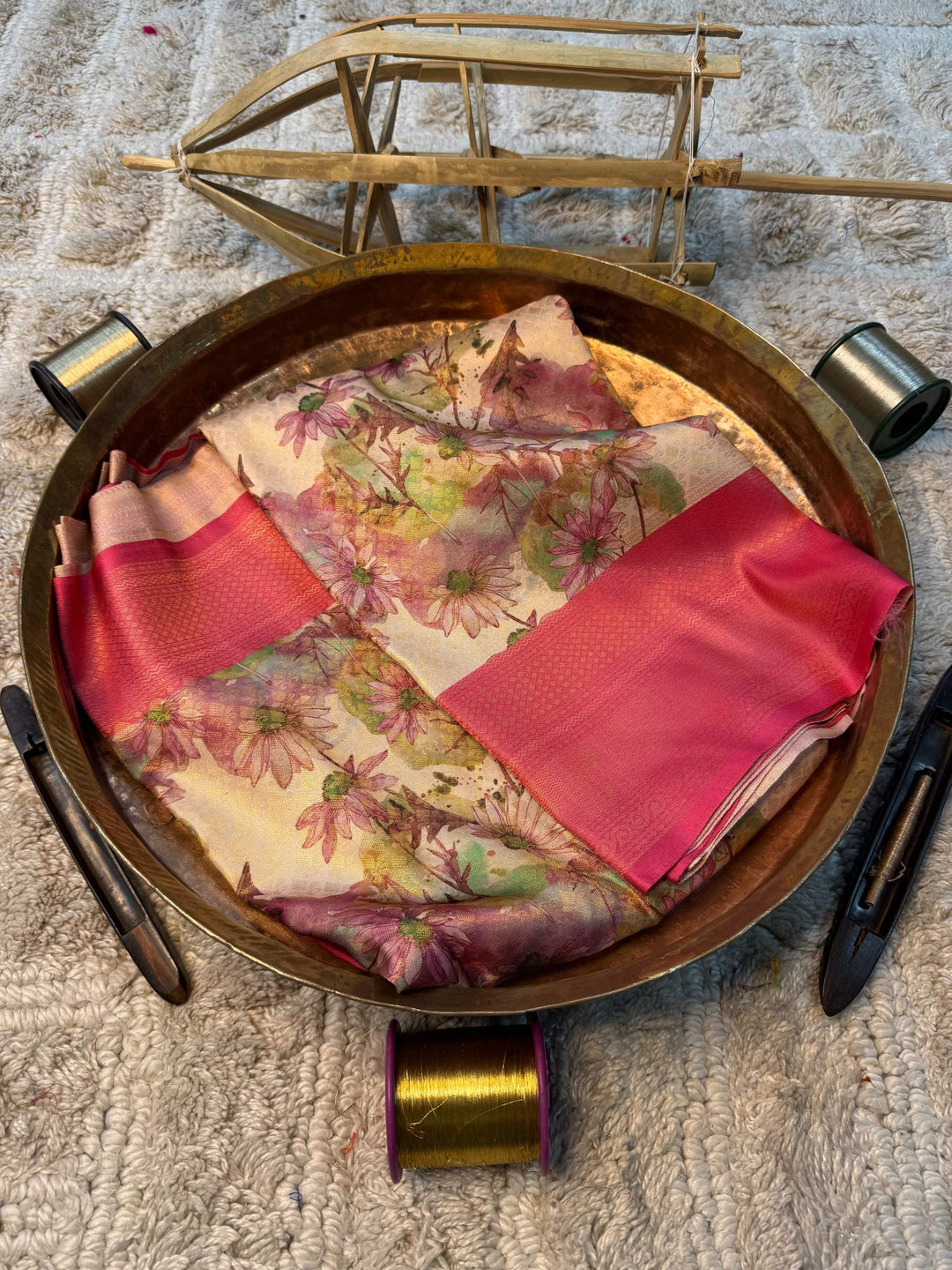 Eccentric zari weave Softsilk Banarasi Saree