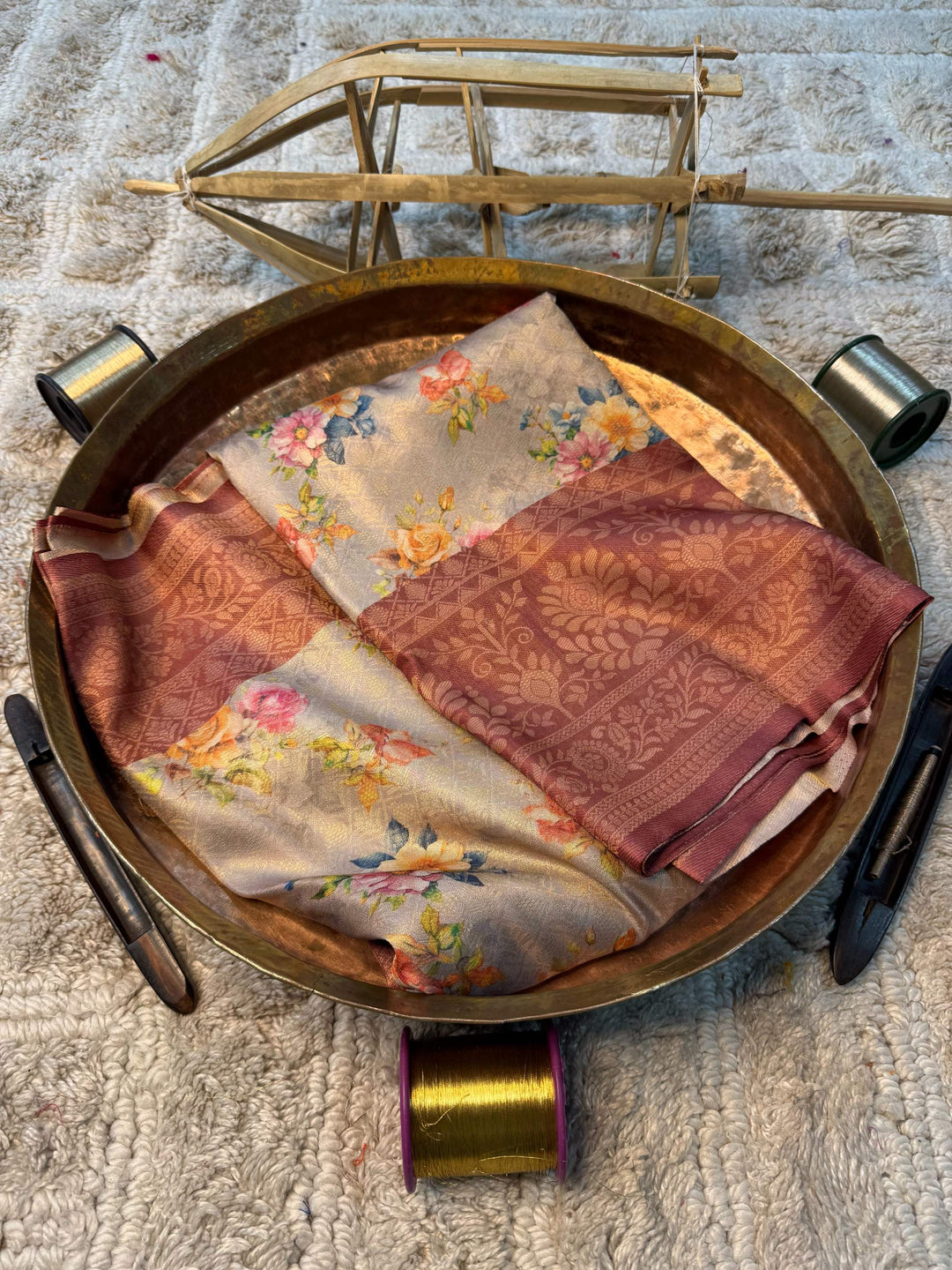 Soft Cotton Silk Rtique Zari Banarasi Saree