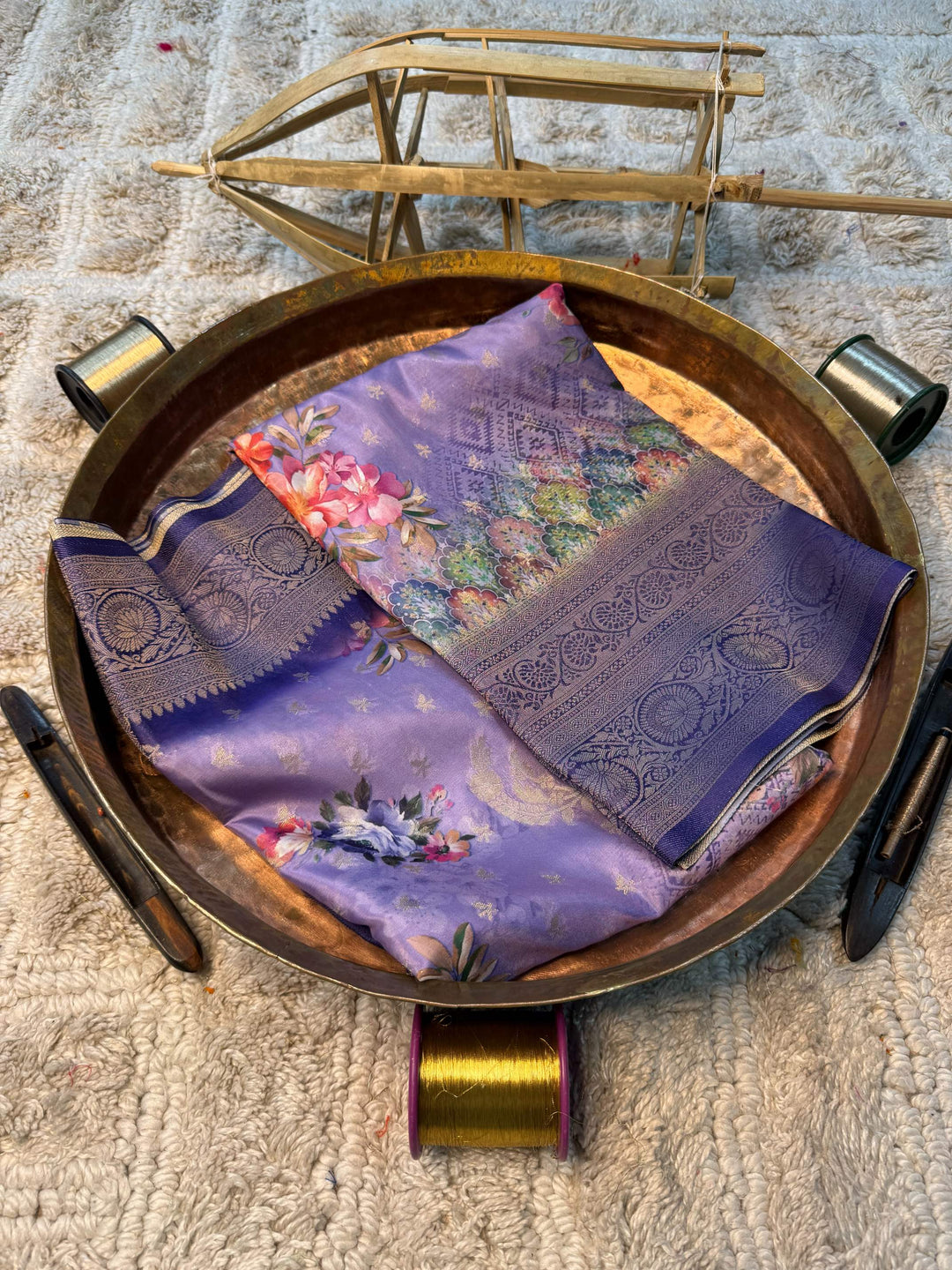 Soft Cotton Silk Rtique Zari Banarasi Saree