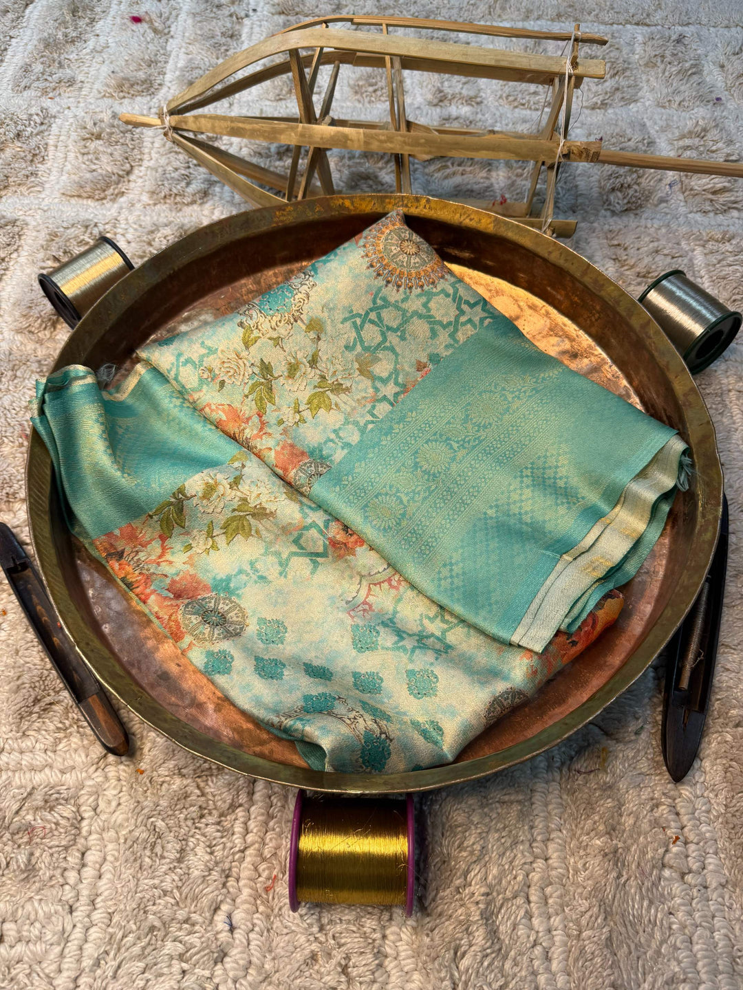 Soft Cotton Silk Rtique Zari Banarasi Saree