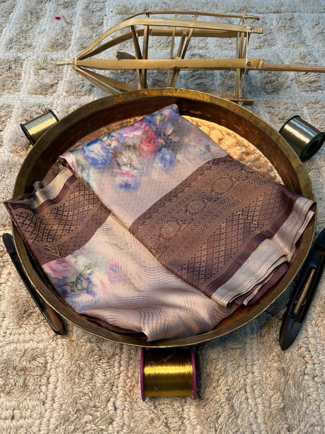 Soft Cotton Silk Rtique Zari Banarasi Saree