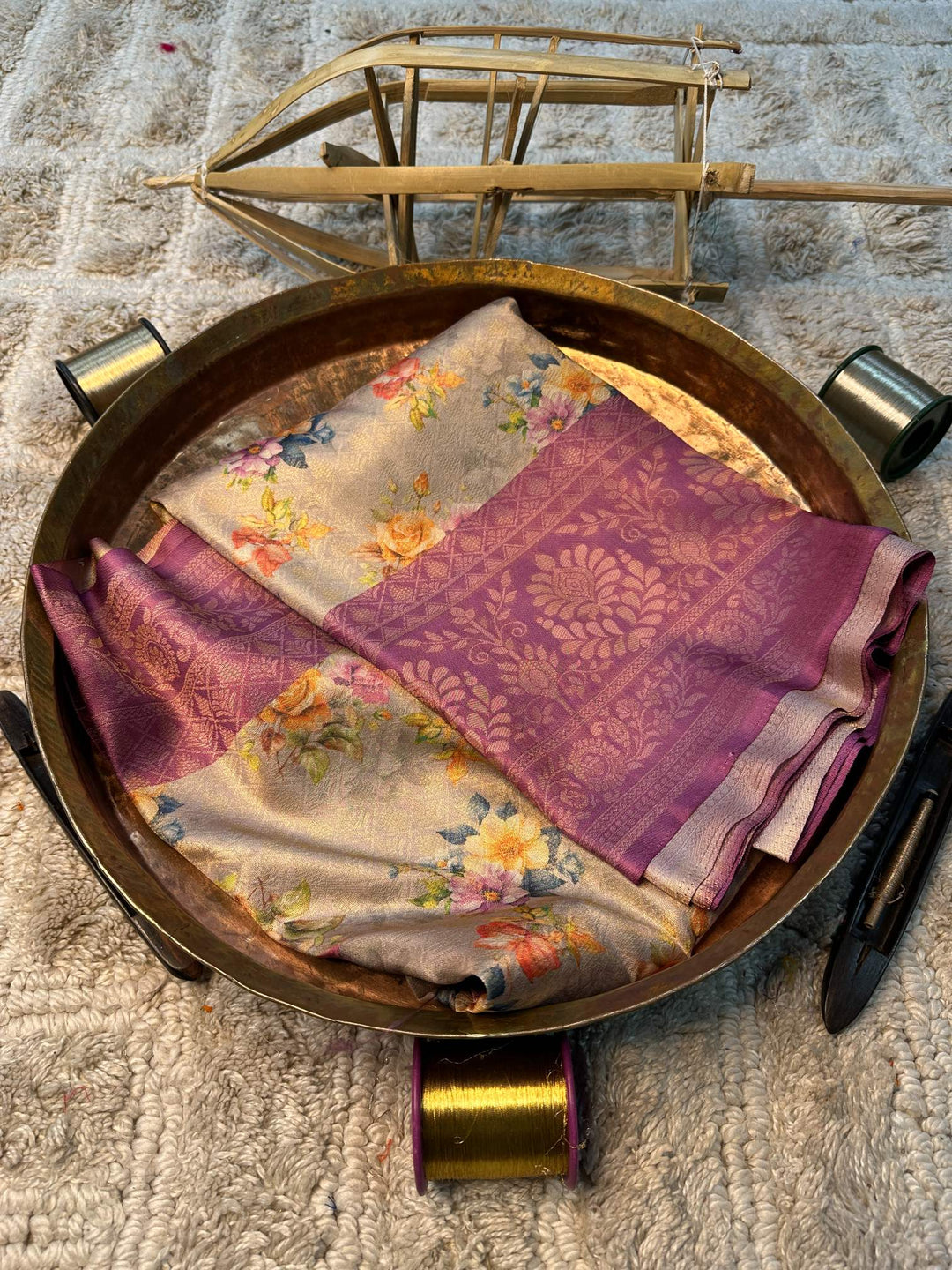 Eccentric zari weave Softsilk Banarasi Saree